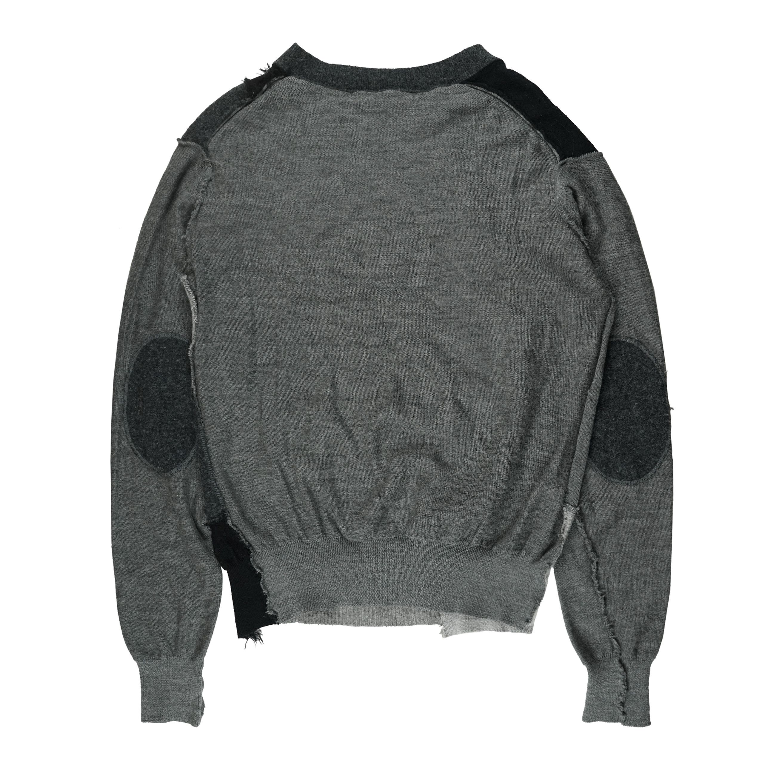 Junya Watanabe AD2003 Grey Patchwork Sweater Size US S / EU 44-46 / 1 - 2 Thumbnail
