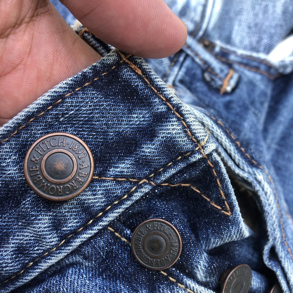 Abercrombie & Fitch × Vintage 🔥Rare🔥Abercrombie&Fitch Stoned Wash Rips Distress Jeans Size US 32 / EU 48 - 10 Thumbnail