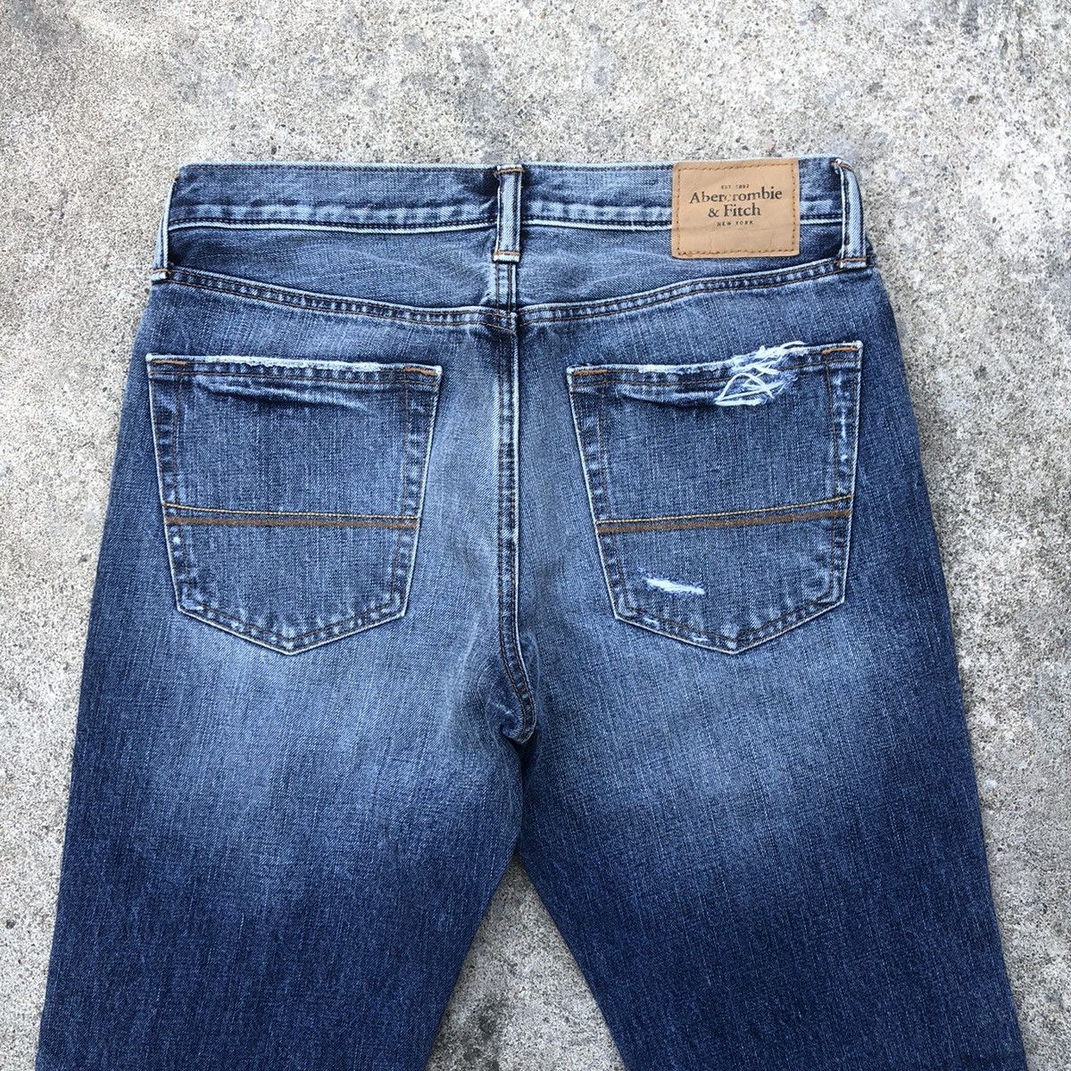 Abercrombie & Fitch × Vintage 🔥Rare🔥Abercrombie&Fitch Stoned Wash Rips Distress Jeans Size US 32 / EU 48 - 5 Thumbnail
