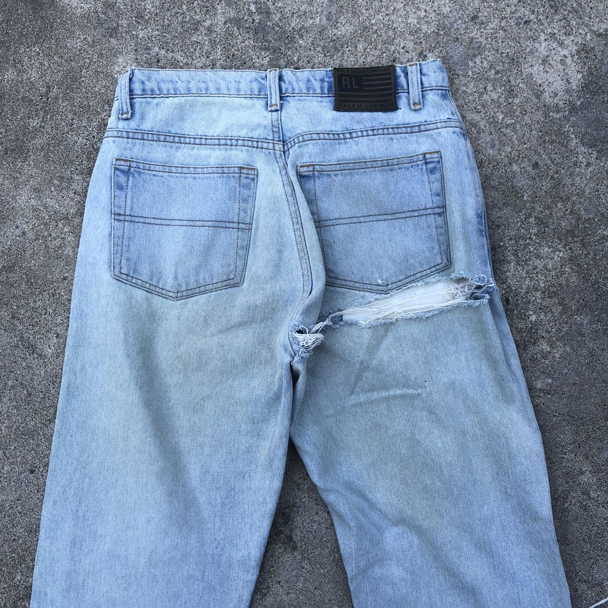 Polo Ralph Lauren × Ralph Lauren 🔥Trash🔥Polo Ralph Lauren Destroy Rips Slay Distress Jeans Size US 30 / EU 46 - 5 Thumbnail