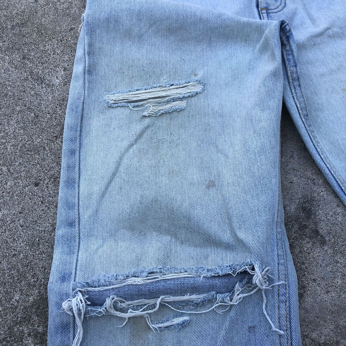 Polo Ralph Lauren × Ralph Lauren 🔥Trash🔥Polo Ralph Lauren Destroy Rips Slay Distress Jeans Size US 30 / EU 46 - 8 Thumbnail