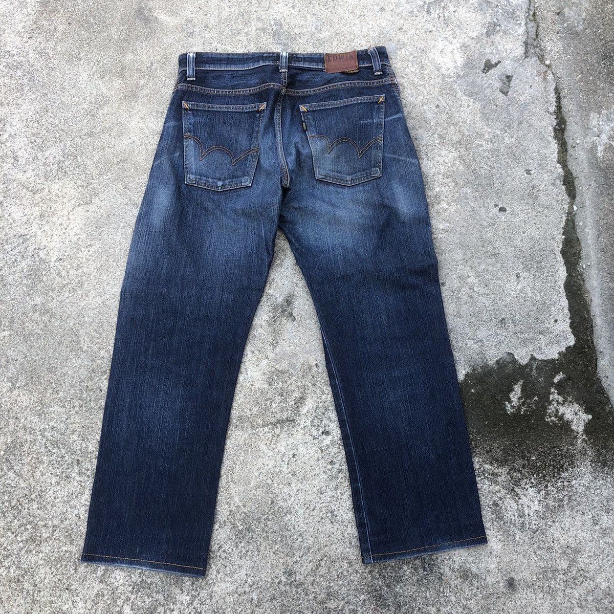 Edwin × Vintage 🔥Rare🔥Vintage Edwin 503 Stoned Wash Rips Denim Jeans Size US 32 / EU 48 - 4 Thumbnail
