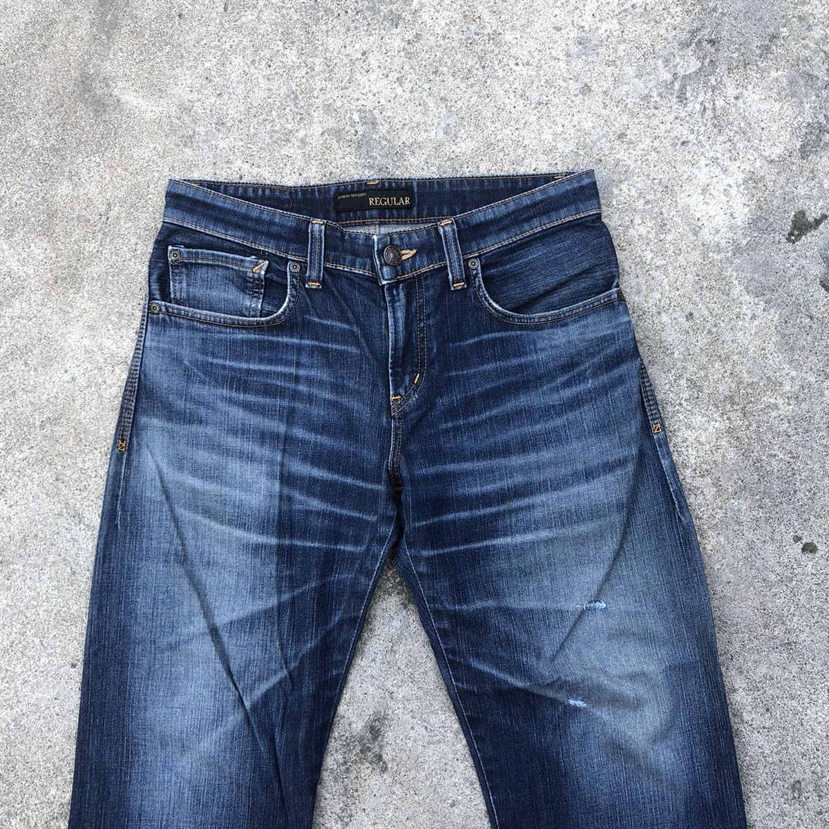 Edwin × Vintage 🔥Rare🔥Vintage Edwin 503 Stoned Wash Rips Denim Jeans Size US 32 / EU 48 - 2 Thumbnail