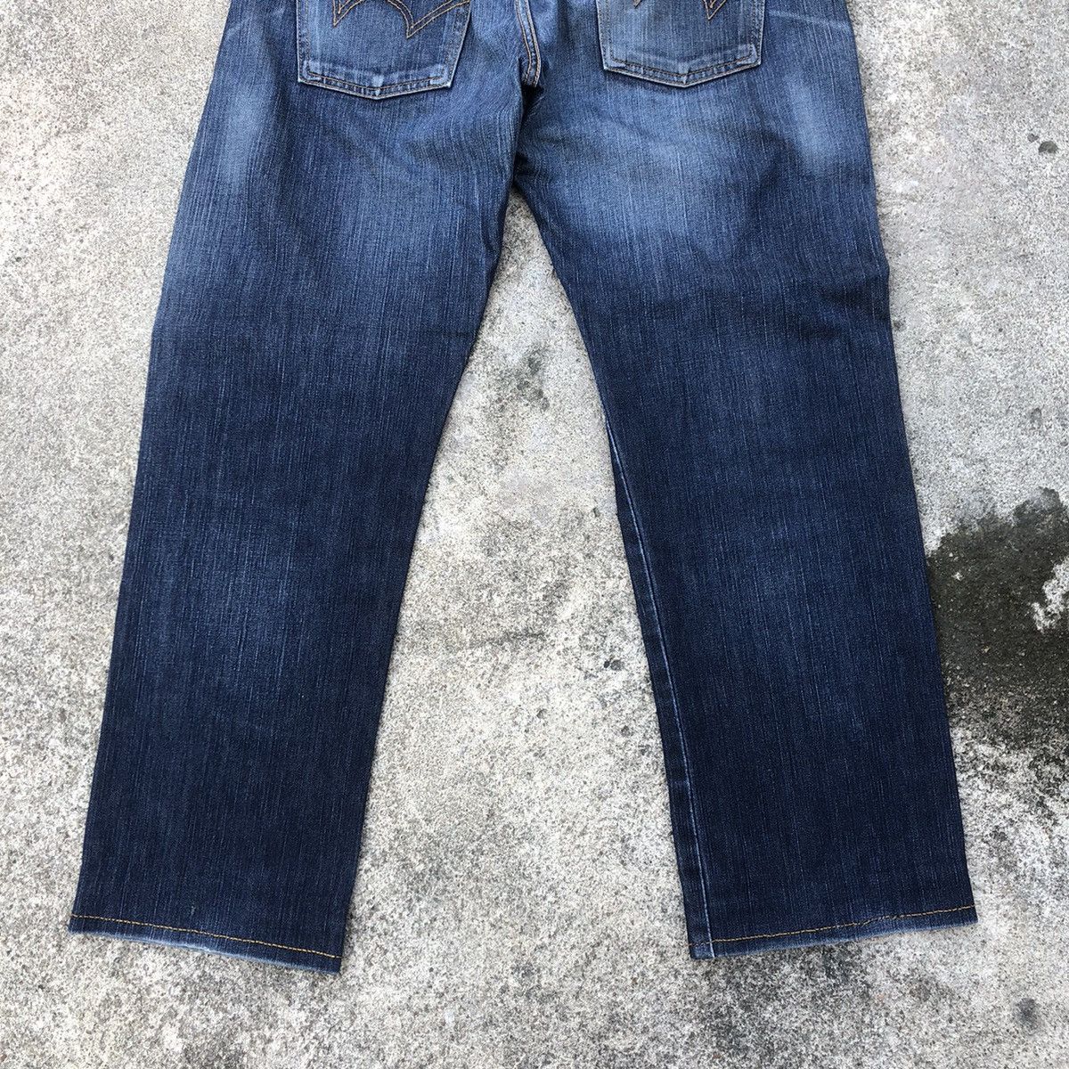 Edwin × Vintage 🔥Rare🔥Vintage Edwin 503 Stoned Wash Rips Denim Jeans Size US 32 / EU 48 - 6 Thumbnail