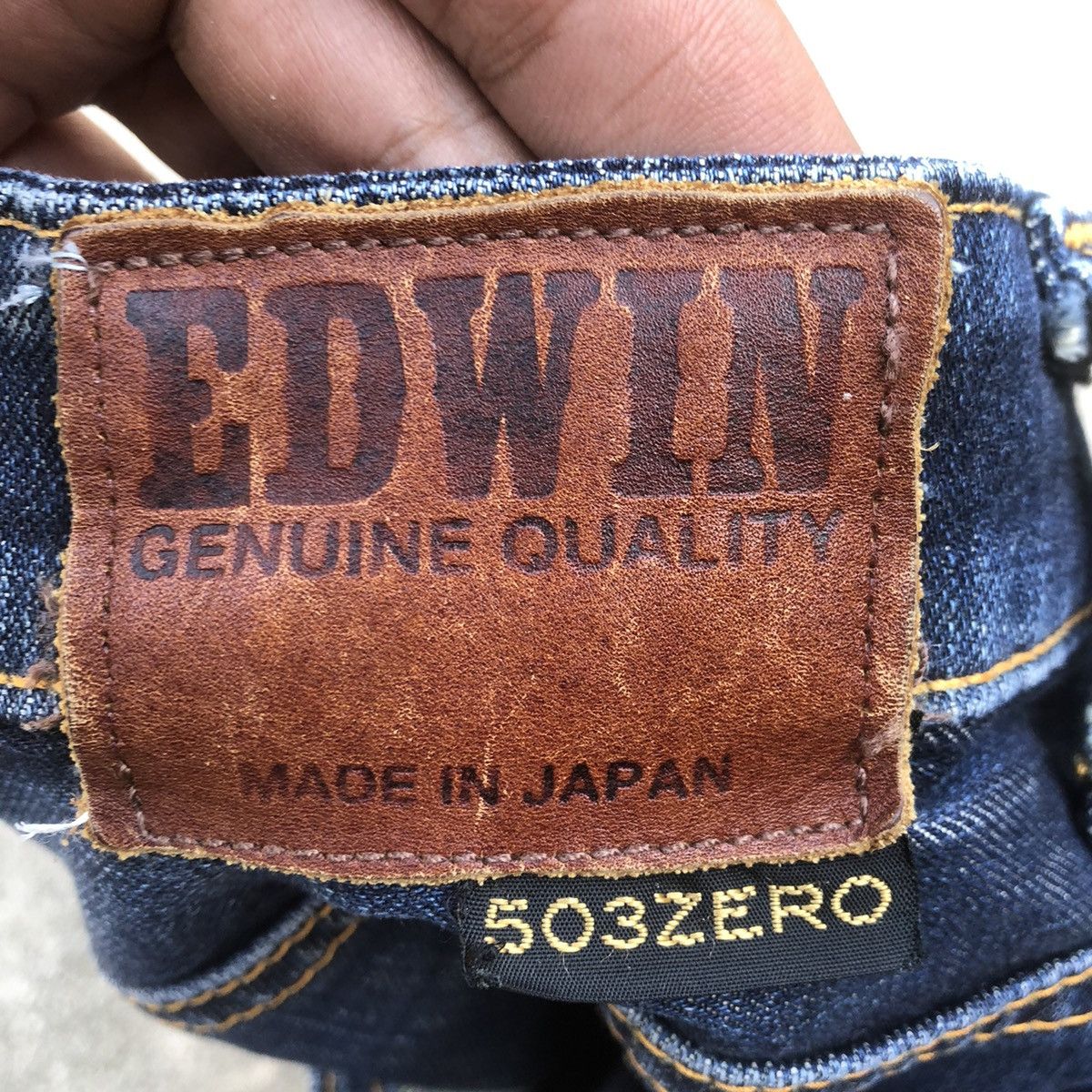 Edwin × Vintage 🔥Rare🔥Vintage Edwin 503 Stoned Wash Rips Denim Jeans Size US 32 / EU 48 - 11 Thumbnail