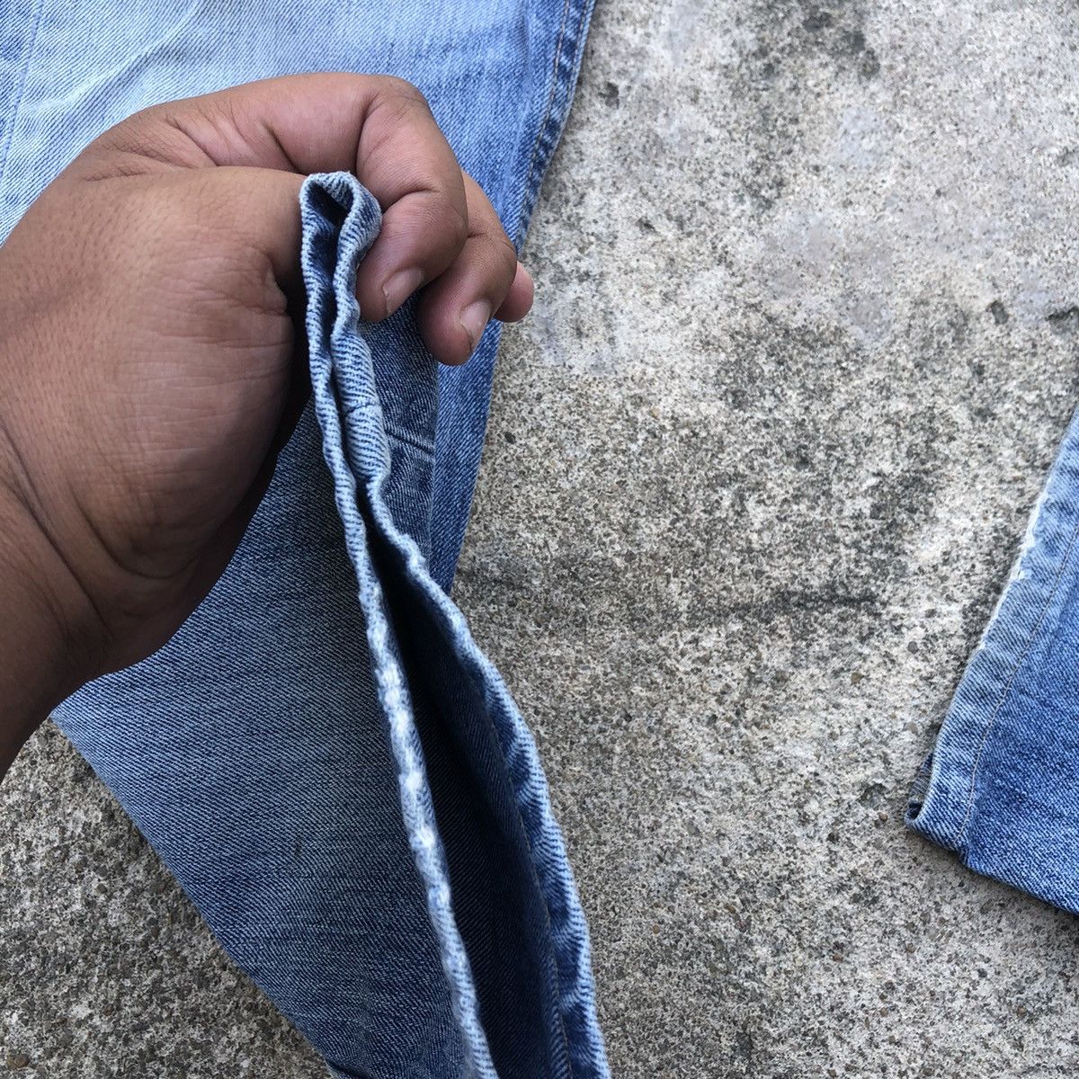 Levi's × Vintage 🔥Rare🔥Levis 505 Single R Patchwork Rips Distress Denim Jeans Size US 29 - 9 Thumbnail