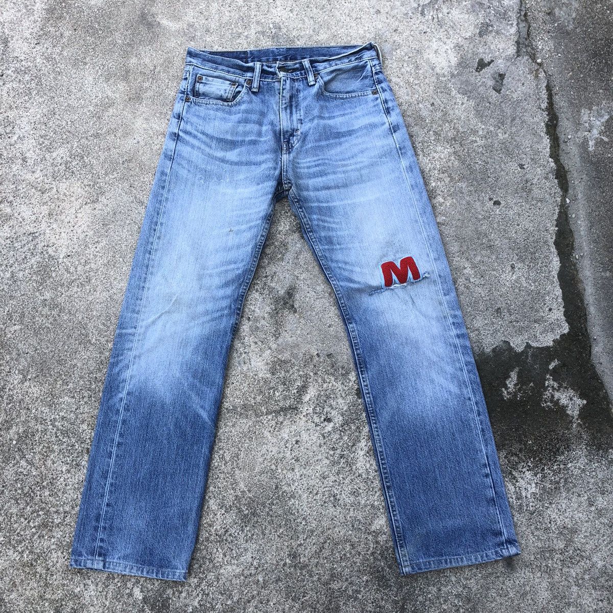 Levi's × Vintage 🔥Rare🔥Levis 505 Single R Patchwork Rips Distress Denim Jeans Size US 29 - 1 Thumbnail
