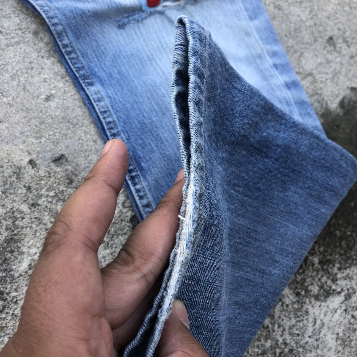 Levi's × Vintage 🔥Rare🔥Levis 505 Single R Patchwork Rips Distress Denim Jeans Size US 29 - 8 Thumbnail