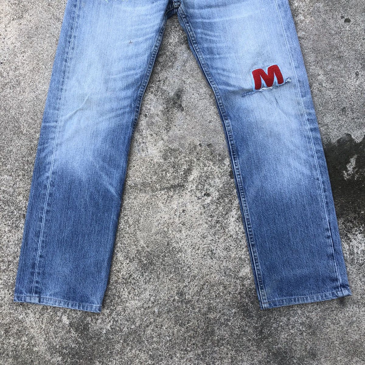 Levi's × Vintage 🔥Rare🔥Levis 505 Single R Patchwork Rips Distress Denim Jeans Size US 29 - 3 Thumbnail