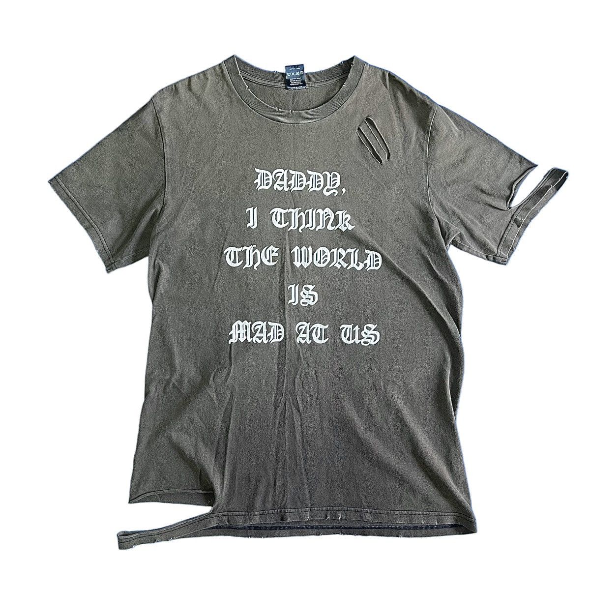 Number (N)ine NUMBER (N)INE "DADDY I THINK THE WORLD IS MAD AT ASS" TEE Size US L / EU 52-54 / 3 - 1 Thumbnail
