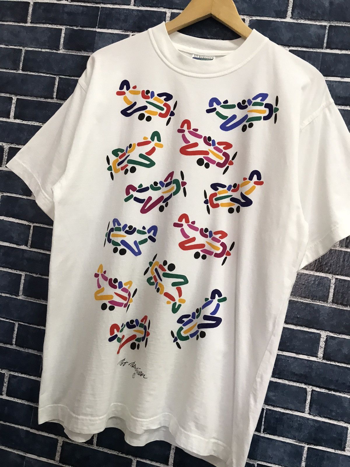 Vintage Vintage 90’s Bo Bendixen Pop Art Aeroplane Graphic Tshir Size US L / EU 52-54 / 3 - 2 Thumbnail
