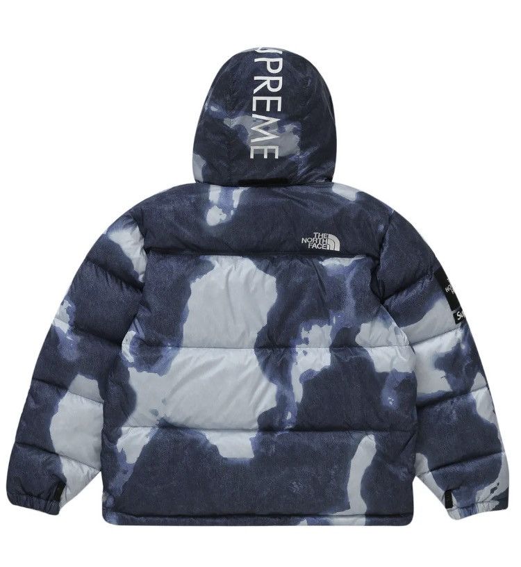 Supreme × The North Face Supreme TNF Bleached Denim Print Nuptse Jacket Indigo XL Size US XL / EU 56 / 4 - 3 Thumbnail