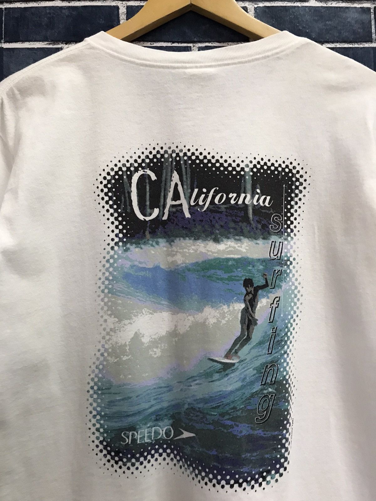 Speedo × Vintage Vintage 90’s SPEEDO Surf Style Back Hint Tshirt Size US M / EU 48-50 / 2 - 7 Thumbnail
