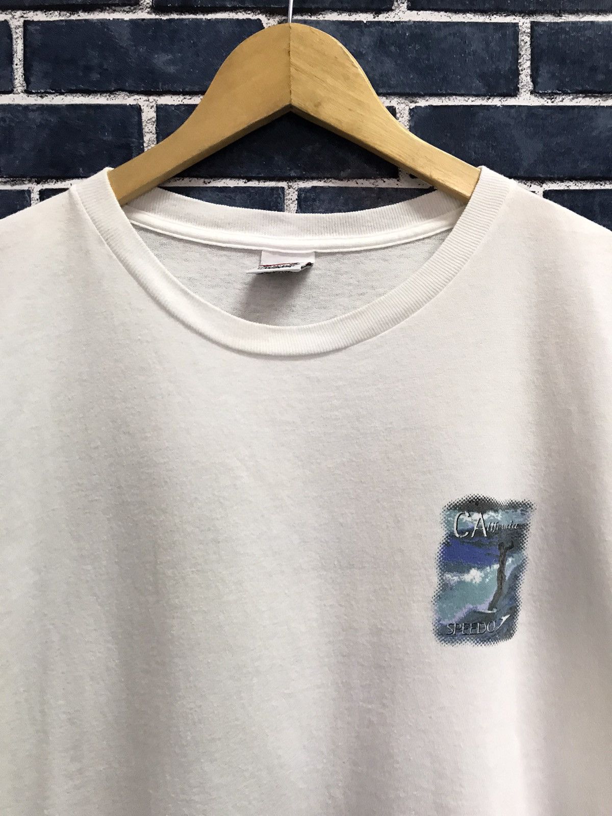 Speedo × Vintage Vintage 90’s SPEEDO Surf Style Back Hint Tshirt Size US M / EU 48-50 / 2 - 4 Thumbnail