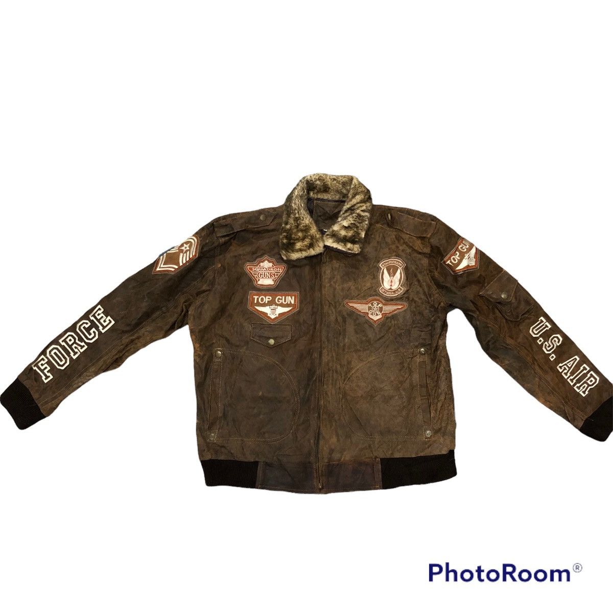 Leather Jacket × Vintage 🔥Last drop Rare vintage Top gun