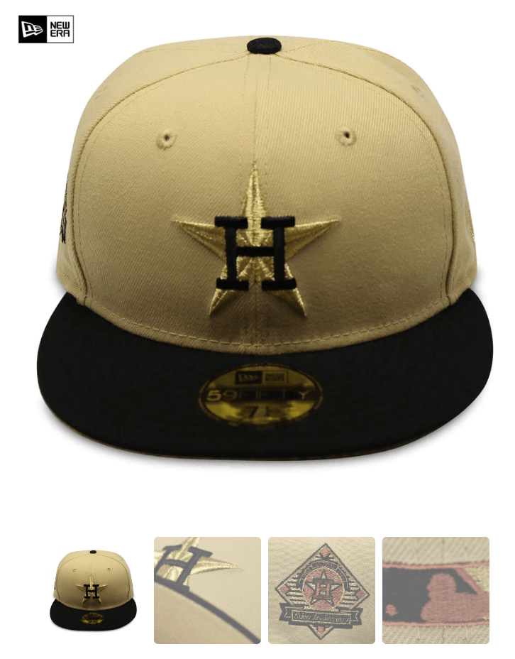 MLB × New Era 7 1/4 4ucaps Hennessy Houston Astros Silver Liquor Gold Size ONE SIZE - 9 Thumbnail