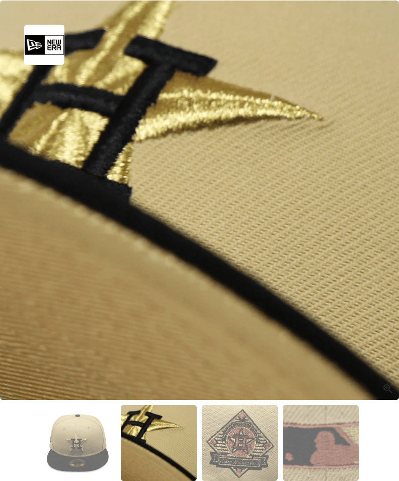 MLB × New Era 7 1/4 4ucaps Hennessy Houston Astros Silver Liquor Gold Size ONE SIZE - 10 Thumbnail