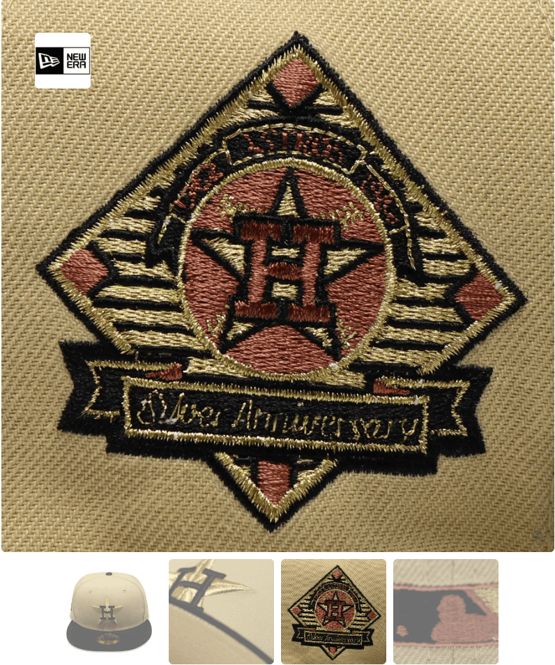 MLB × New Era 7 1/4 4ucaps Hennessy Houston Astros Silver Liquor Gold Size ONE SIZE - 11 Thumbnail