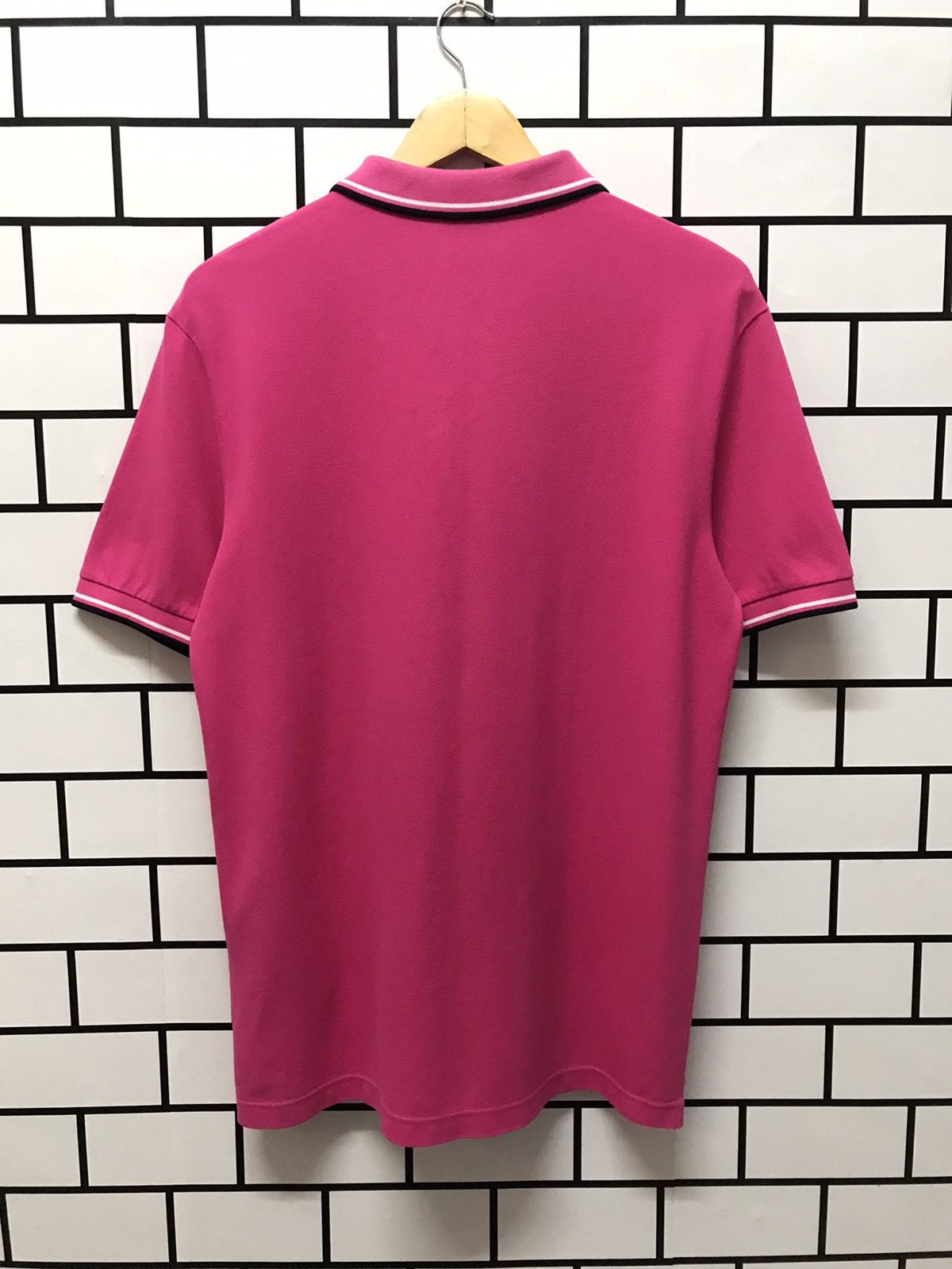Prada PRADA Hot Pink Pique Polo Shirt Size US L / EU 52-54 / 3 - 5 Thumbnail