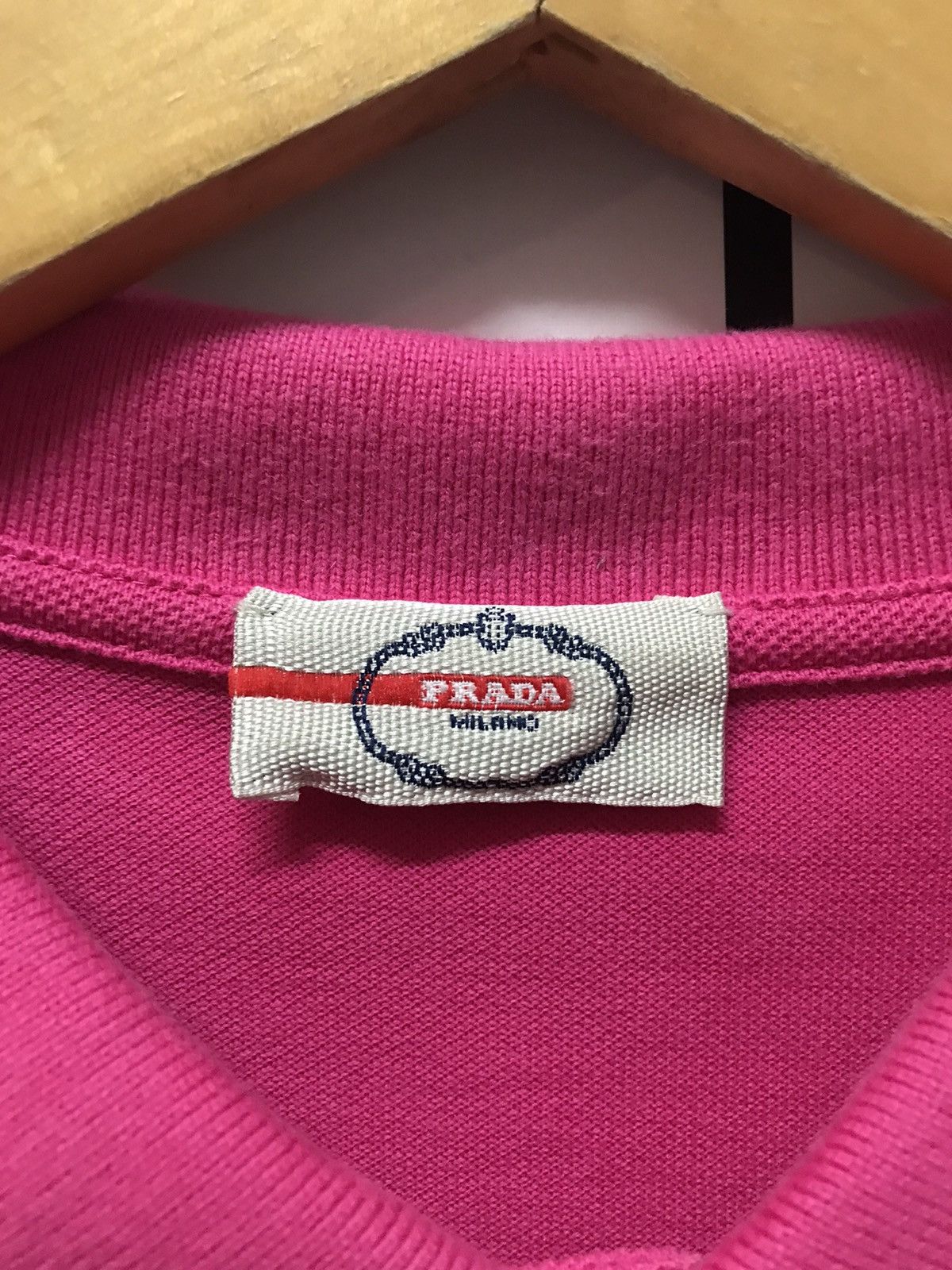Prada PRADA Hot Pink Pique Polo Shirt Size US L / EU 52-54 / 3 - 8 Thumbnail