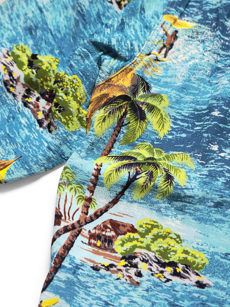 Kapital Kapital Rayon Kamehameha Skeleton Print Open Collar Shirt Size US L / EU 52-54 / 3 - 5 Thumbnail