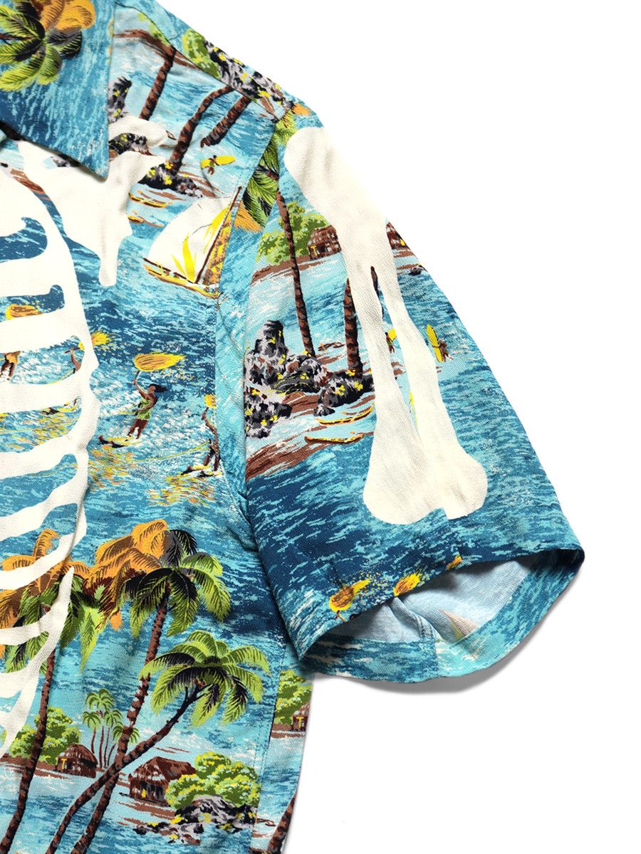 Kapital Kapital Rayon Kamehameha Skeleton Print Open Collar Shirt Size US L / EU 52-54 / 3 - 4 Thumbnail