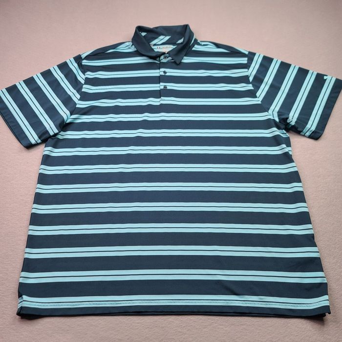 Under Armour Under Armour Polo Shirt Men's 3XL Blue Striped Heat Gear ...