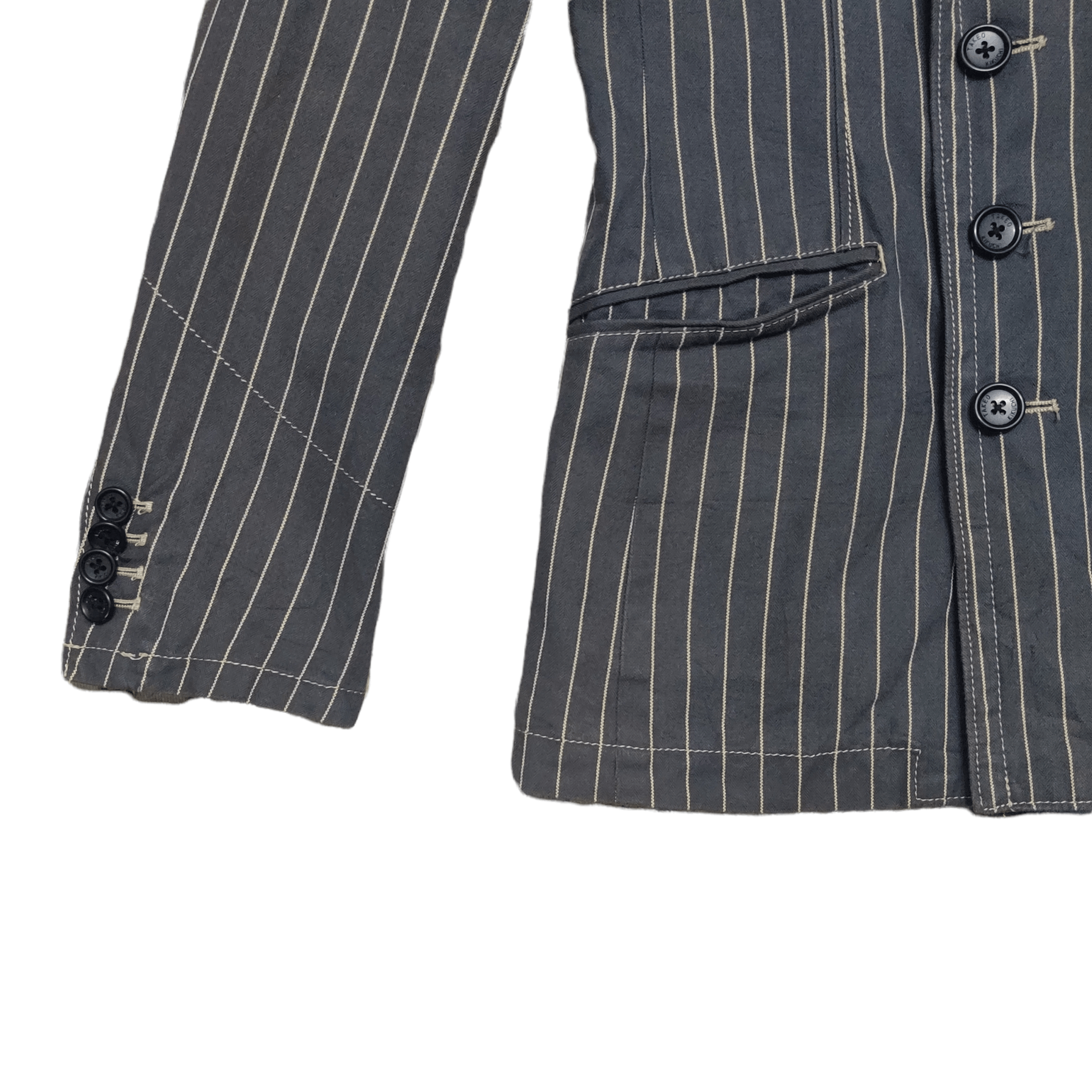 Takeo Kikuchi Takeo Kikuchi Coat Double Breasted Jacket Stripe Size US S / EU 44-46 / 1 - 3 Thumbnail