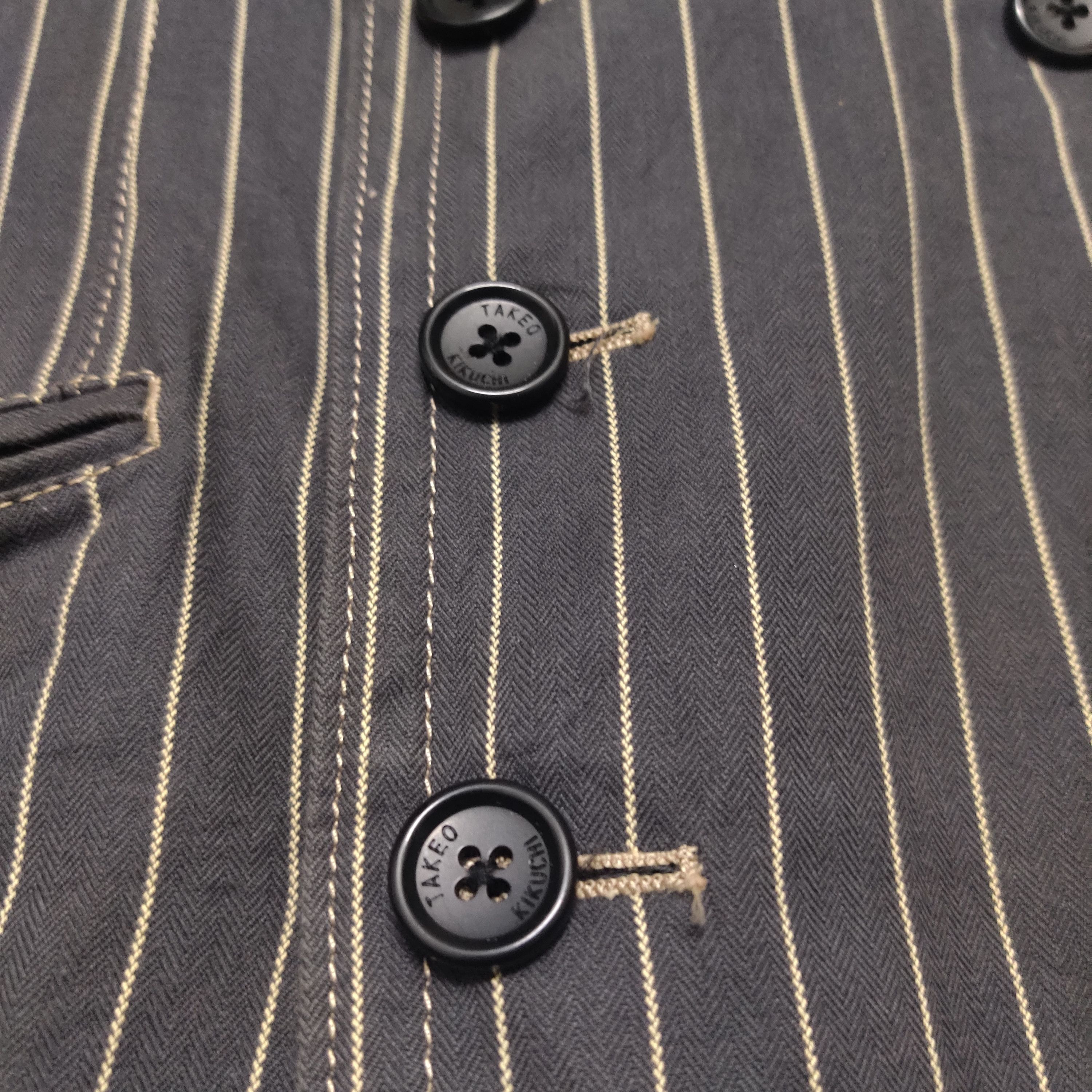 Takeo Kikuchi Takeo Kikuchi Coat Double Breasted Jacket Stripe Size US S / EU 44-46 / 1 - 8 Thumbnail