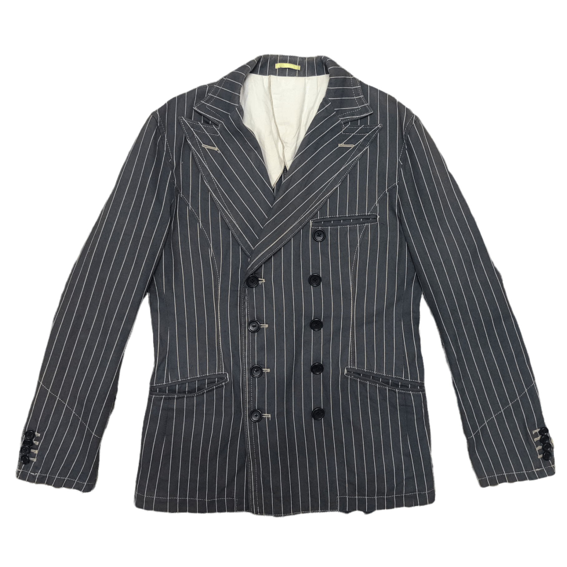 Takeo Kikuchi Takeo Kikuchi Coat Double Breasted Jacket Stripe Size US S / EU 44-46 / 1 - 1 Thumbnail