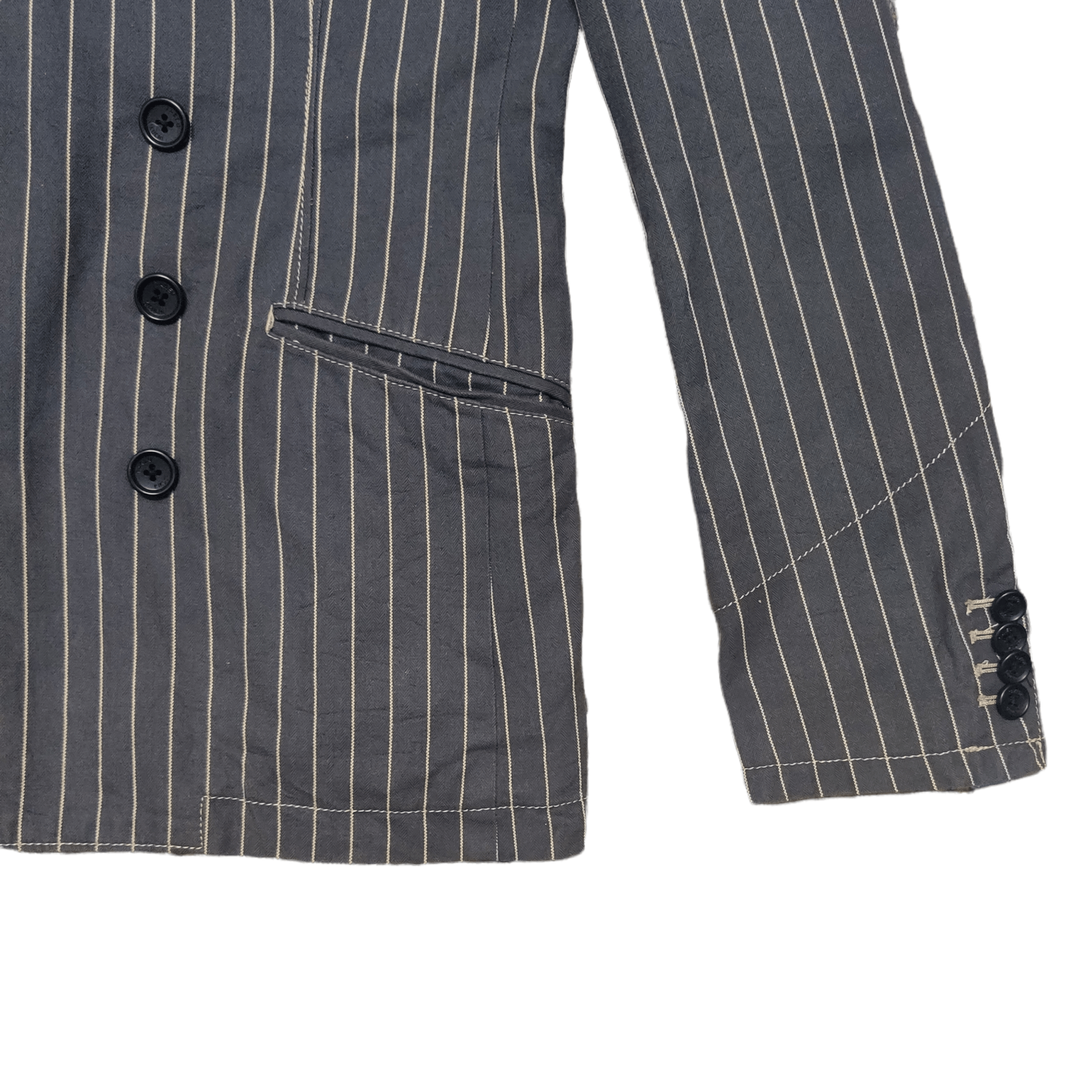 Takeo Kikuchi Takeo Kikuchi Coat Double Breasted Jacket Stripe Size US S / EU 44-46 / 1 - 4 Thumbnail