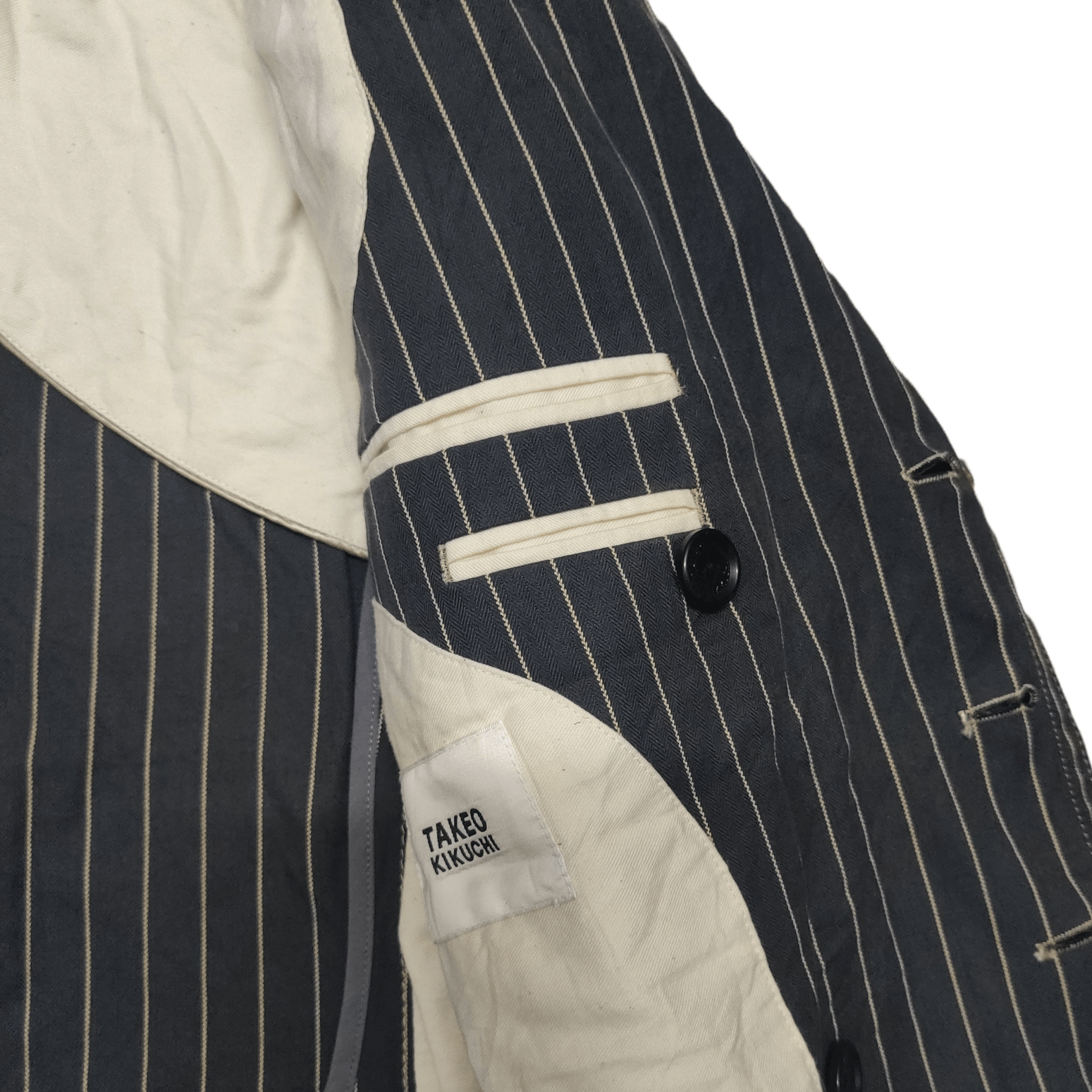 Takeo Kikuchi Takeo Kikuchi Coat Double Breasted Jacket Stripe Size US S / EU 44-46 / 1 - 7 Thumbnail