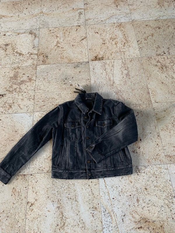 Saint Laurent Paris Waiting Sunset Vintage Black Denim Jacket Size US L / EU 52-54 / 3 - 2 Thumbnail