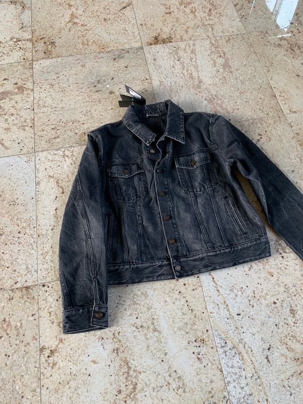 Saint Laurent Paris Waiting Sunset Vintage Black Denim Jacket Size US L / EU 52-54 / 3 - 8 Thumbnail