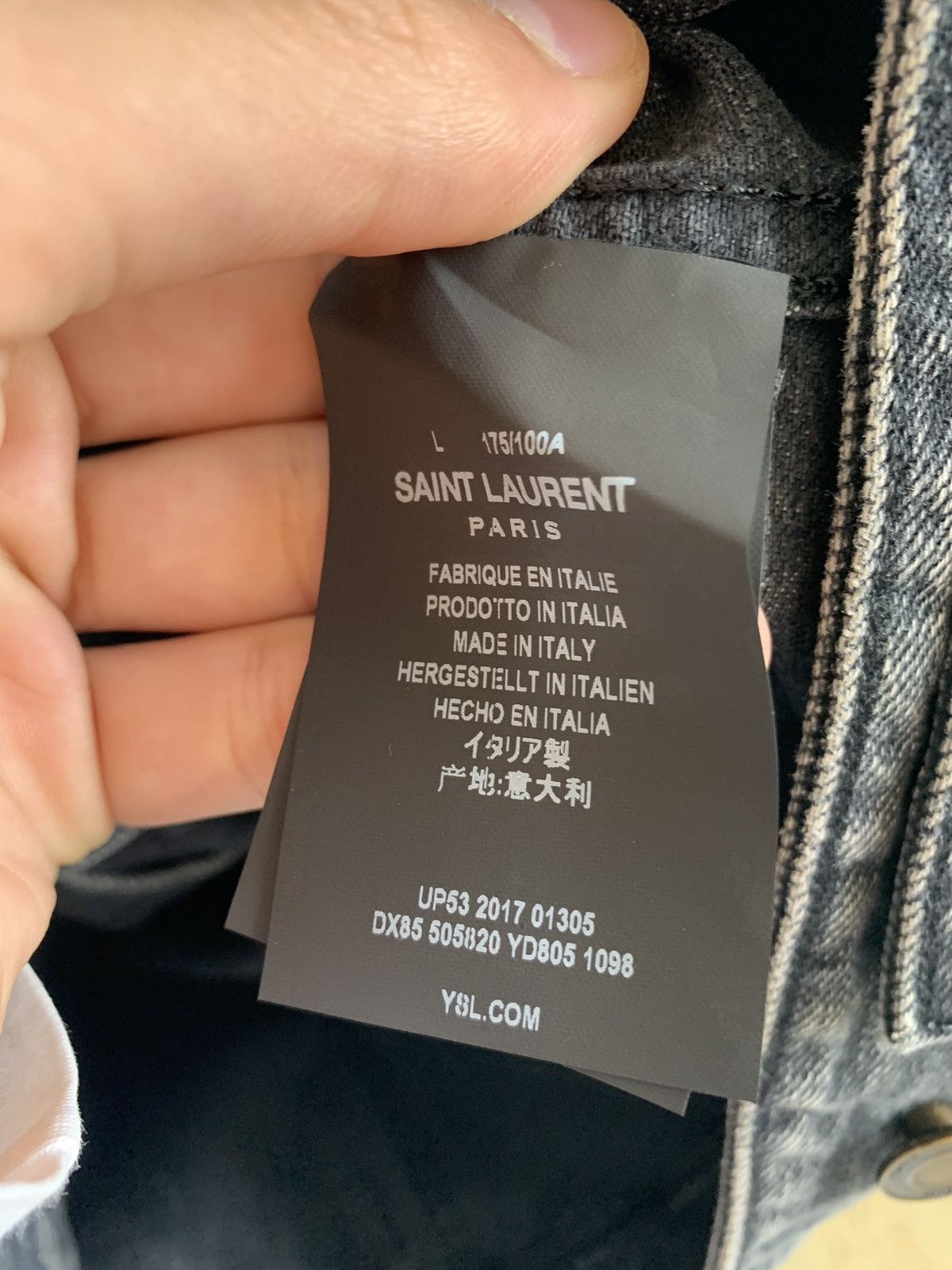 Saint Laurent Paris Waiting Sunset Vintage Black Denim Jacket Size US L / EU 52-54 / 3 - 11 Thumbnail