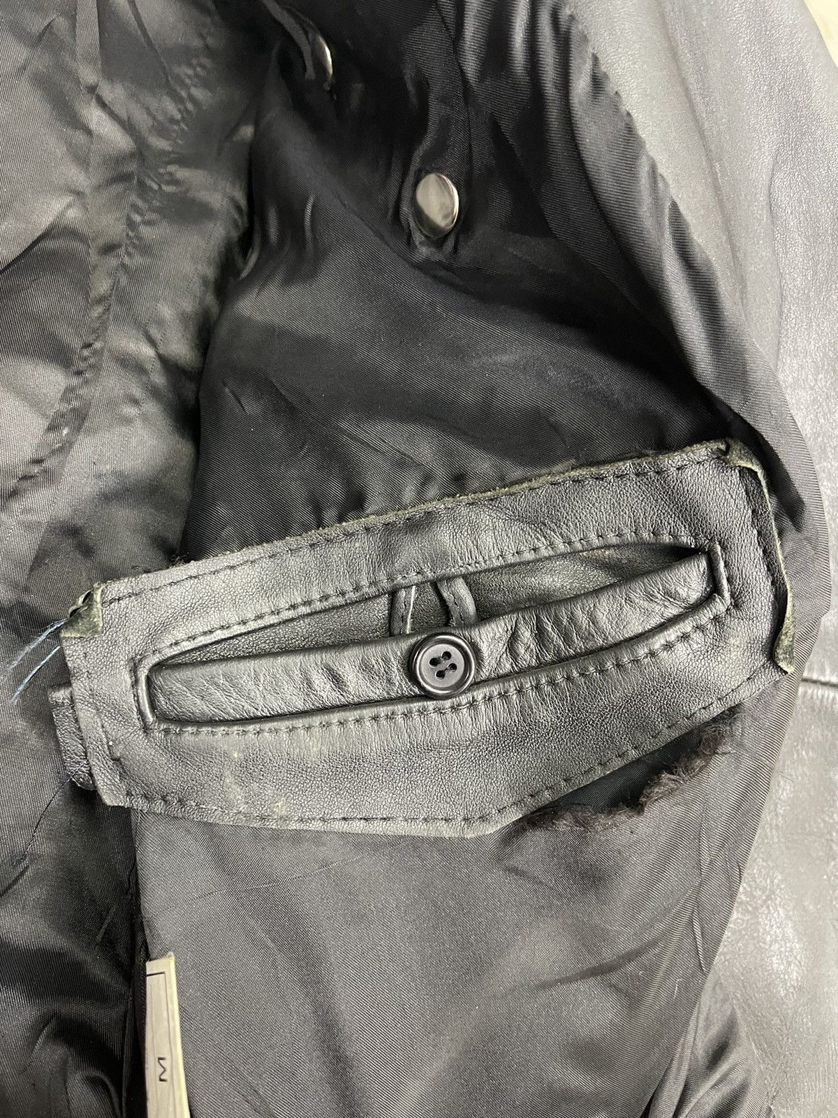 Vintage VINTAGE DOUBLE COLLAR LEATHER BIKER JACKET Size US M / EU 48-50 / 2 - 17 Thumbnail