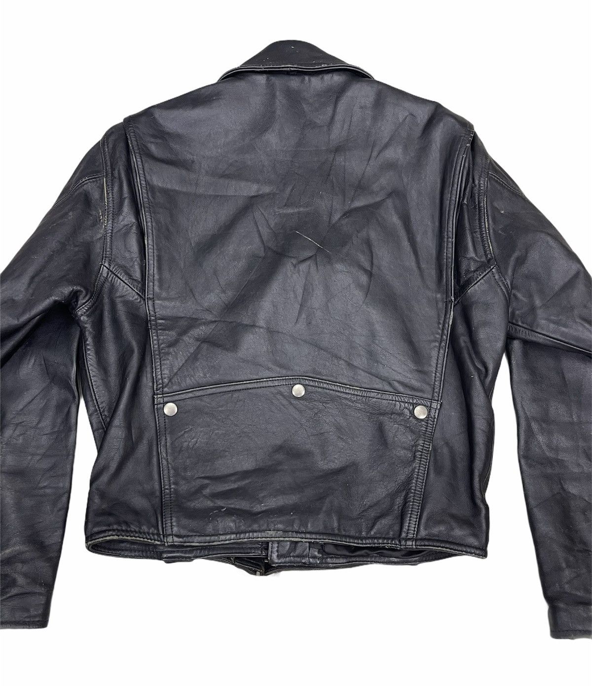Vintage VINTAGE DOUBLE COLLAR LEATHER BIKER JACKET Size US M / EU 48-50 / 2 - 10 Thumbnail
