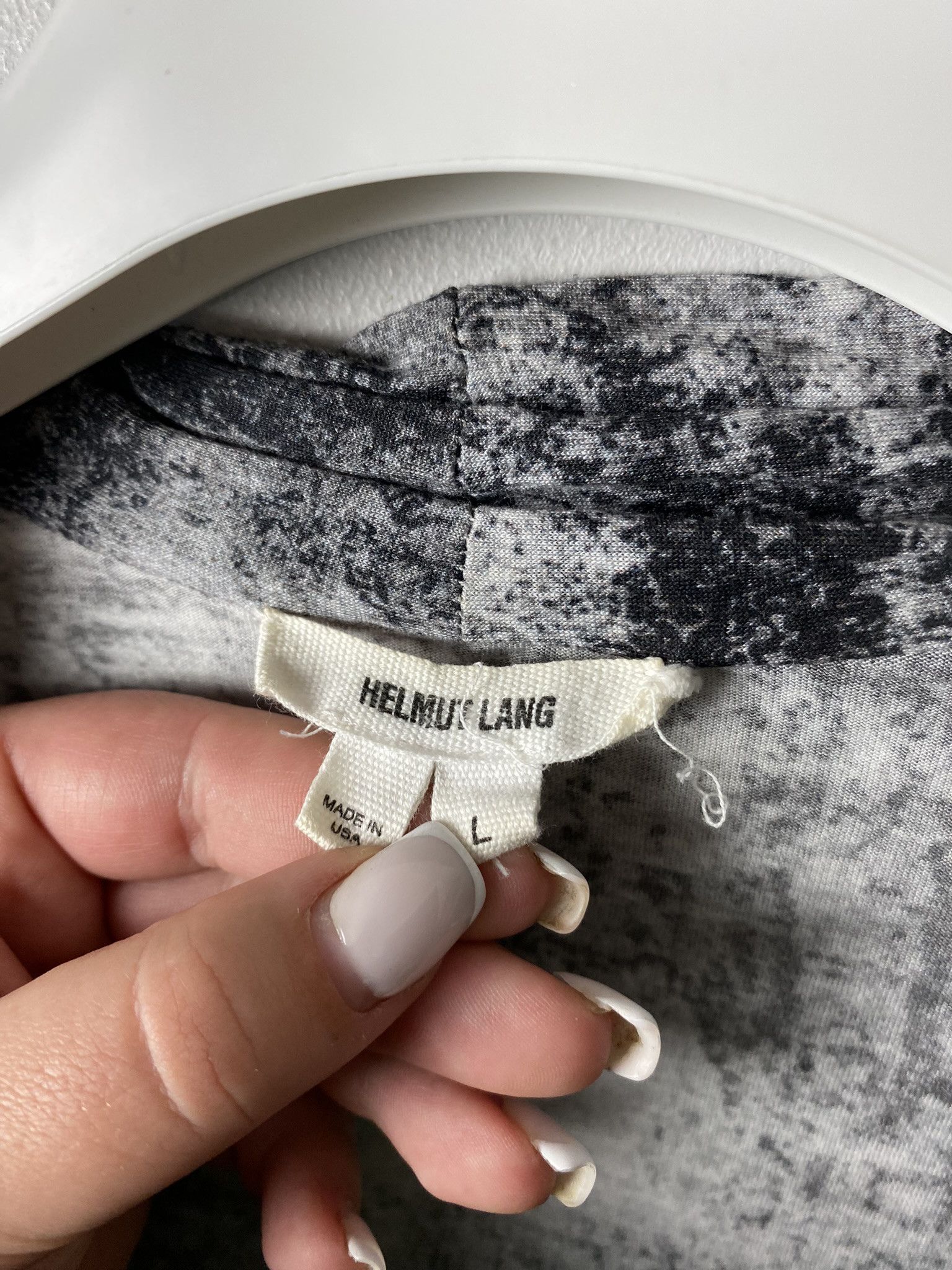 Helmut Lang Helmut Lang marble long sleeve t-shirt tee Size L / US 10 / IT 46 - 3 Thumbnail