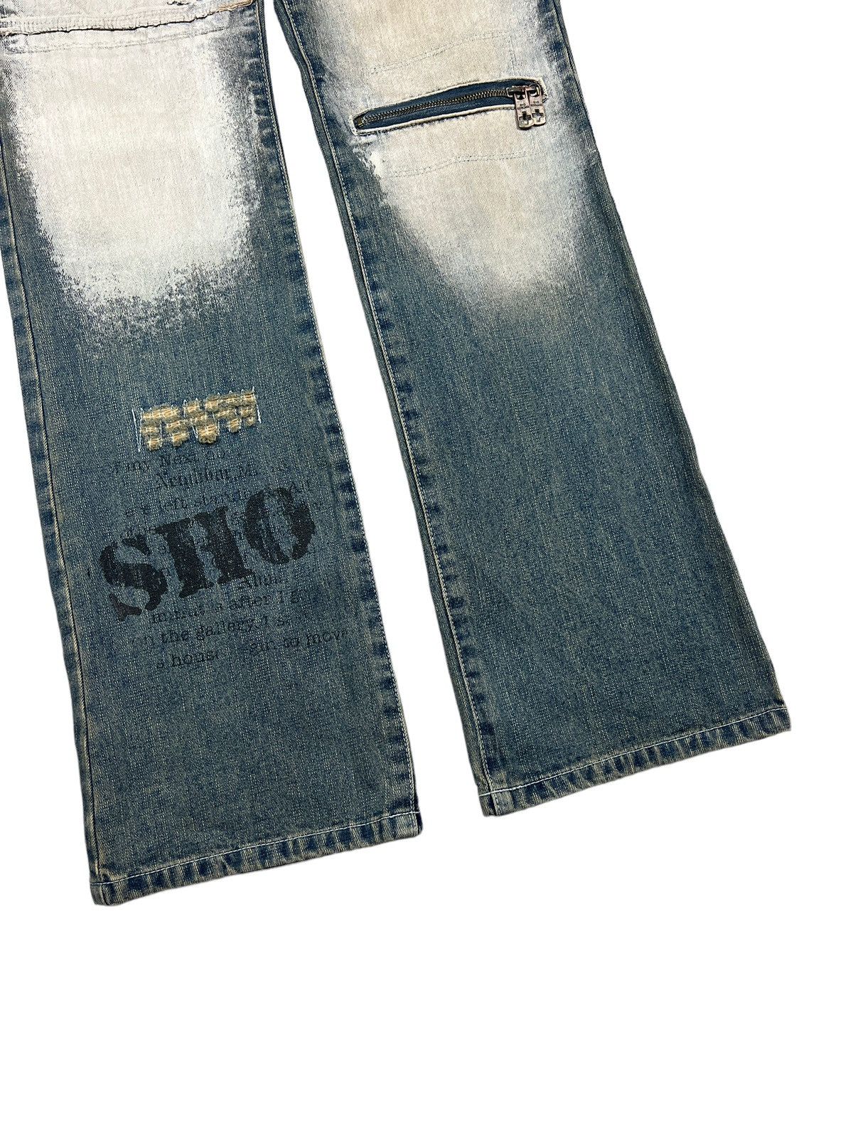 BERNINGS SHO Bernings Sho 🇯🇵 Anarchy Printed Zipper Denim Size US 30 / EU 46 - 4 Thumbnail