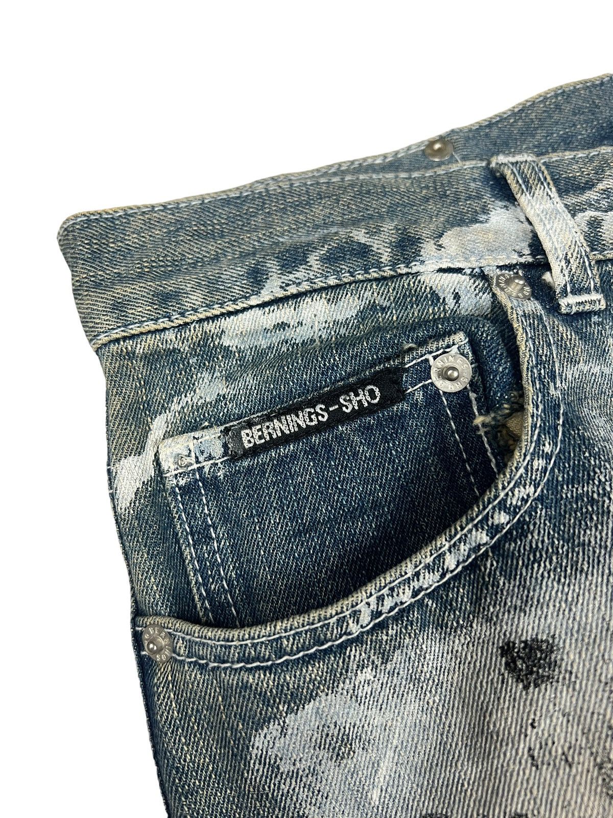 BERNINGS SHO Bernings Sho 🇯🇵 Anarchy Printed Zipper Denim Size US 30 / EU 46 - 13 Thumbnail
