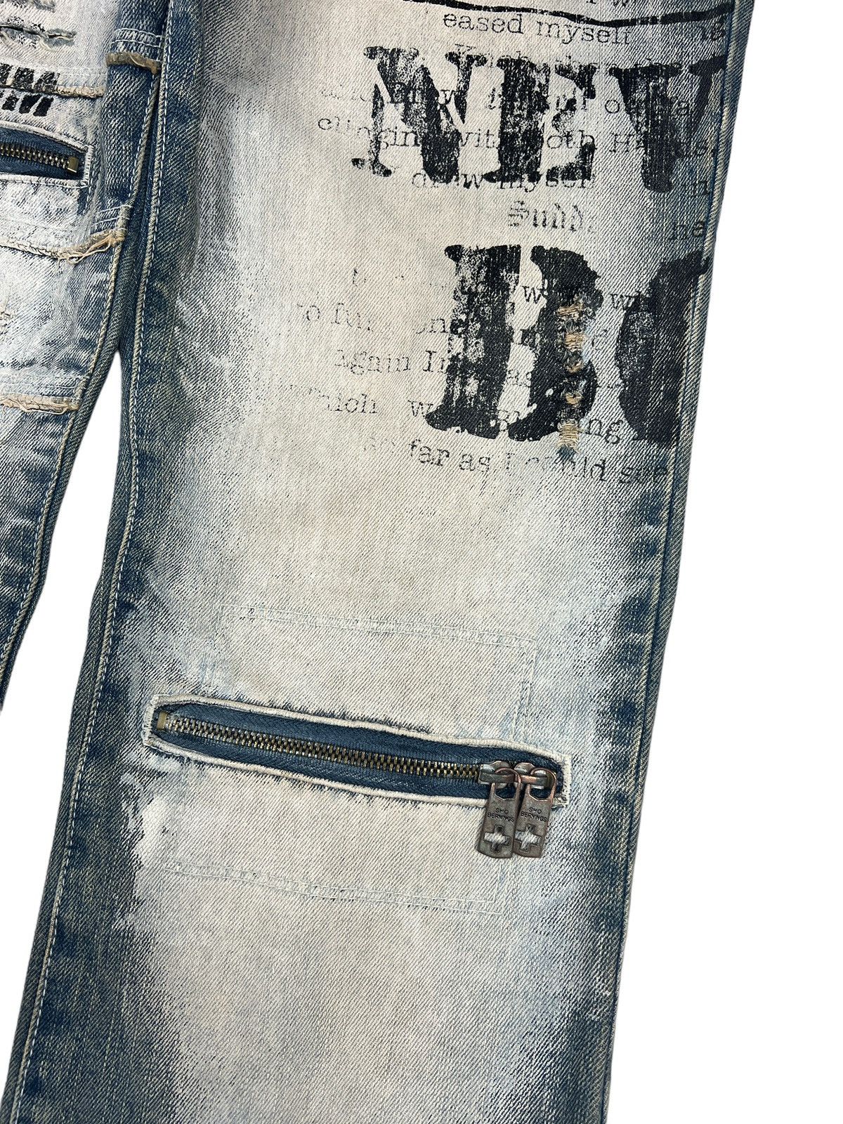 BERNINGS SHO Bernings Sho 🇯🇵 Anarchy Printed Zipper Denim Size US 30 / EU 46 - 7 Thumbnail