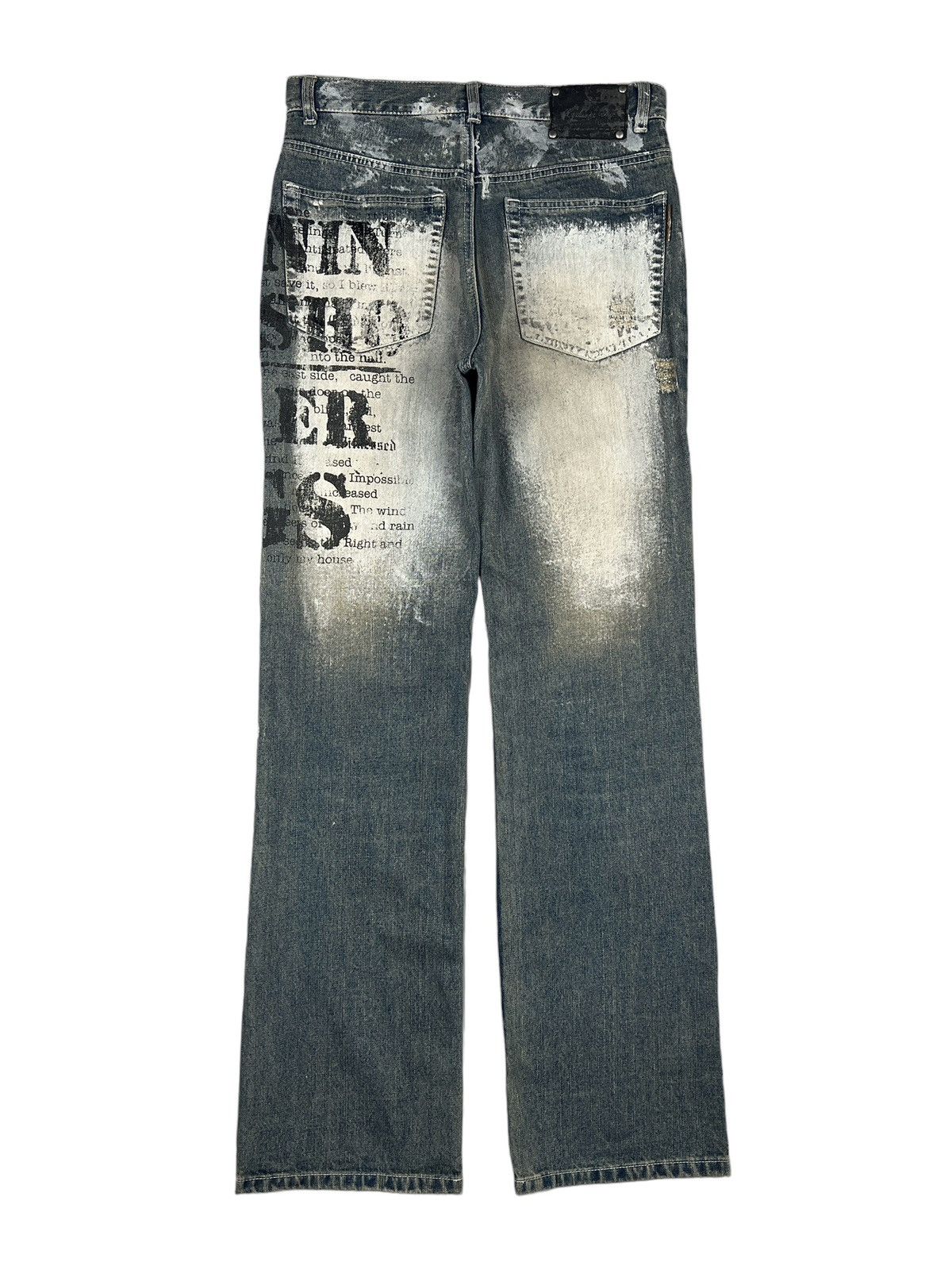 BERNINGS SHO Bernings Sho 🇯🇵 Anarchy Printed Zipper Denim Size US 30 / EU 46 - 2 Thumbnail