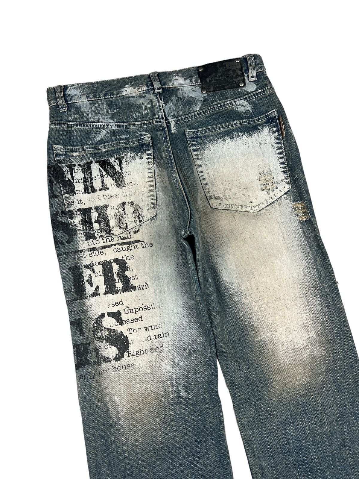 BERNINGS SHO Bernings Sho 🇯🇵 Anarchy Printed Zipper Denim Size US 30 / EU 46 - 10 Thumbnail