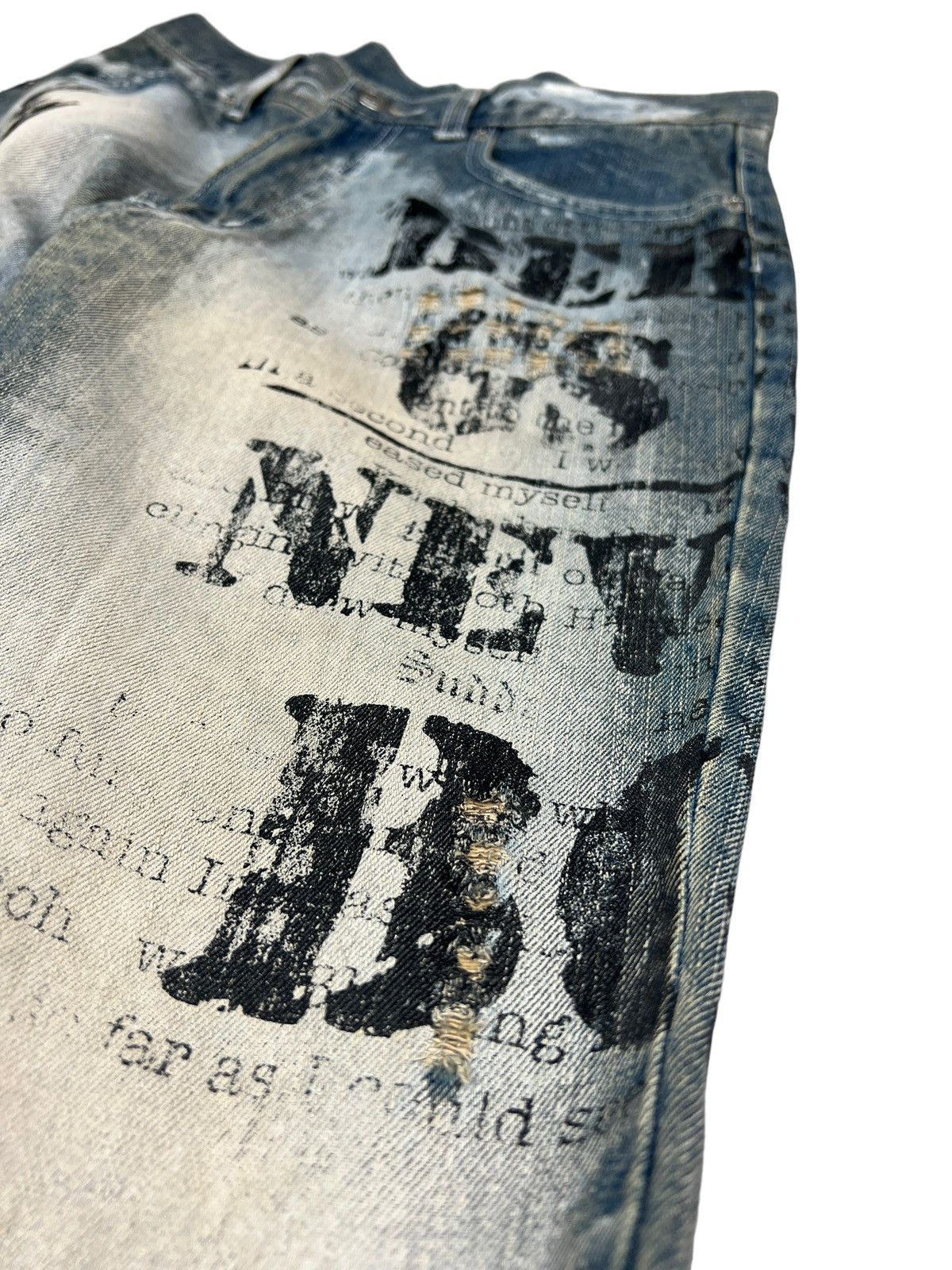 BERNINGS SHO Bernings Sho 🇯🇵 Anarchy Printed Zipper Denim Size US 30 / EU 46 - 14 Thumbnail