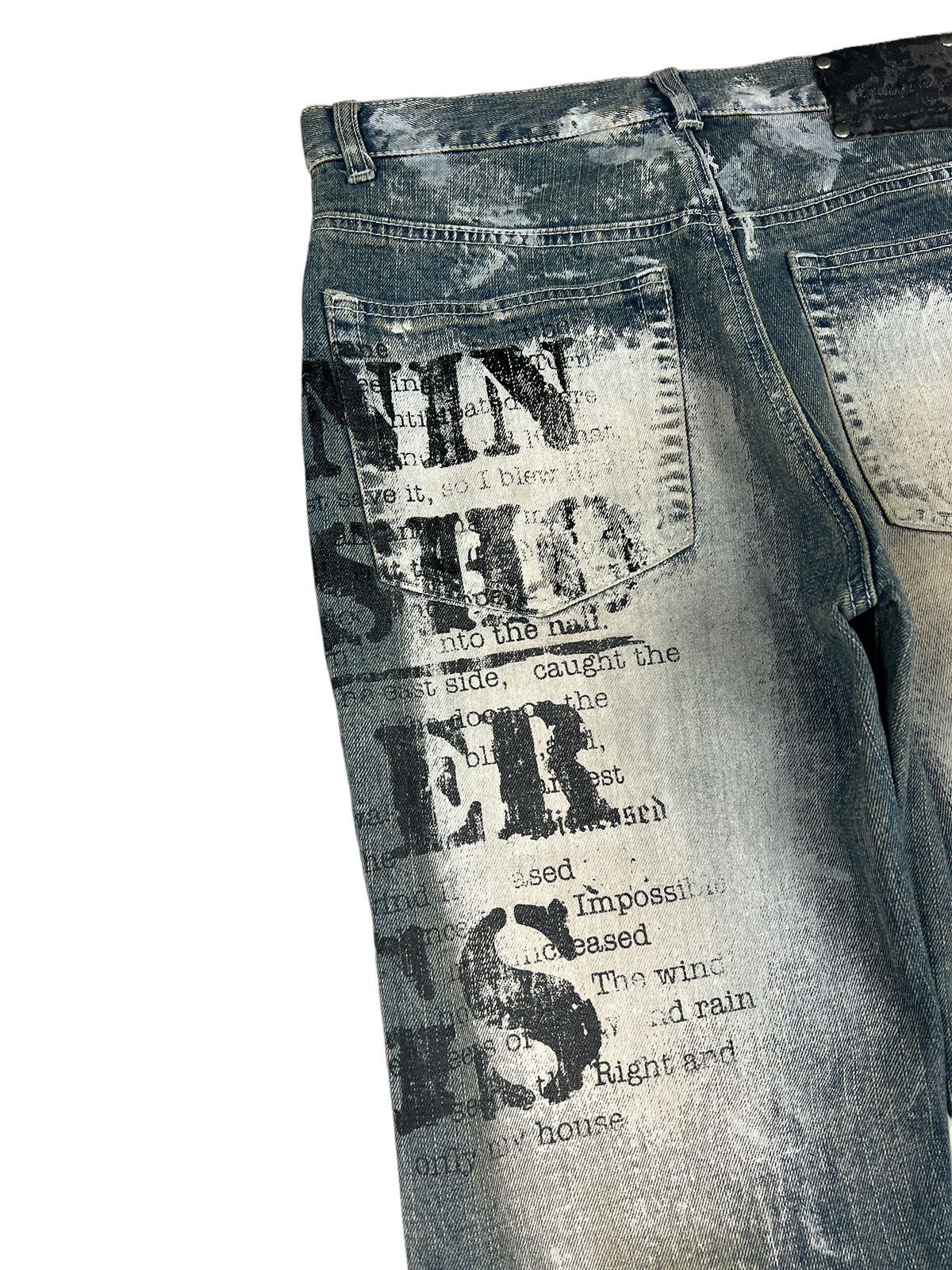 BERNINGS SHO Bernings Sho 🇯🇵 Anarchy Printed Zipper Denim Size US 30 / EU 46 - 11 Thumbnail
