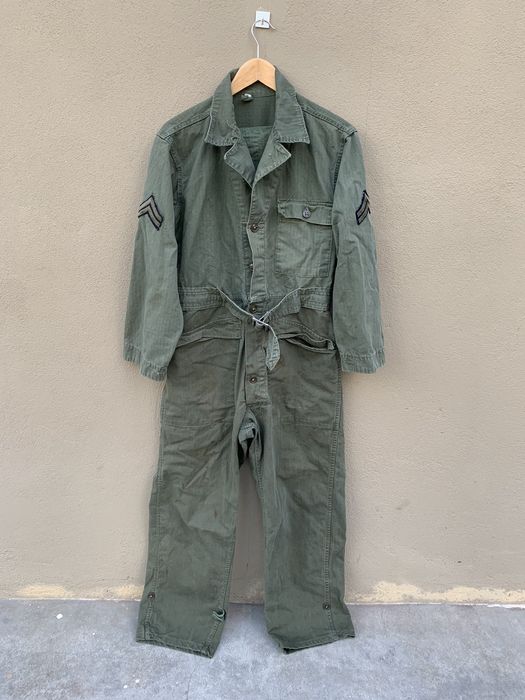 Vintage Vintage 40s Us Army Military Coveralls Jumpsuit Jacket