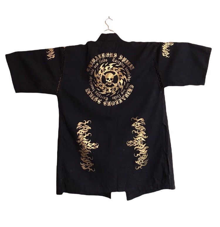 Japanese Brand RARE SKULL ZEAL MEN’s CASUAL WEAR KIMONO JAPANESE PUNK STYL Size US L / EU 52-54 / 3 - 1 Thumbnail