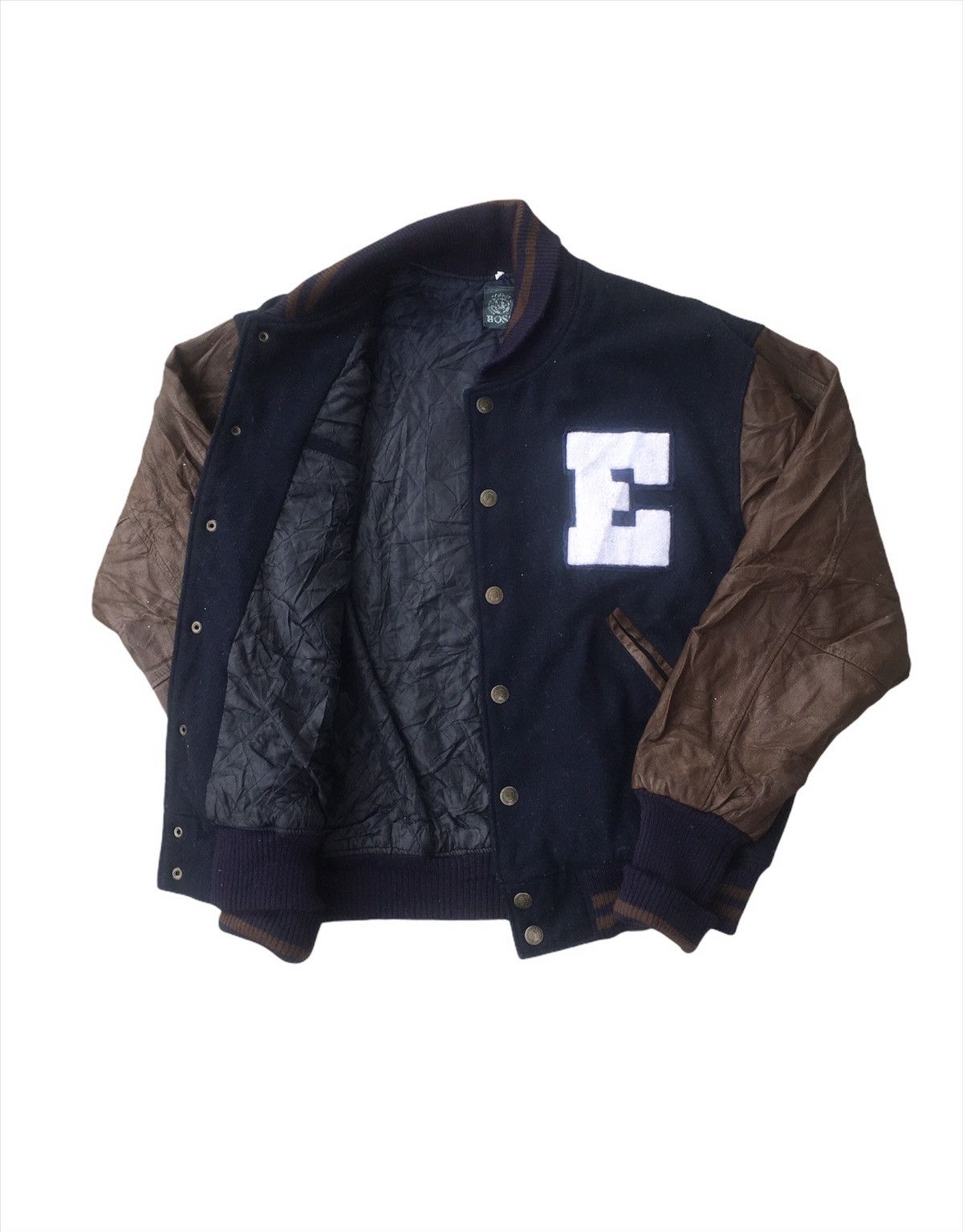 Vintage Suntory Coffee Boss Varsity Leather Jacket Big Logo