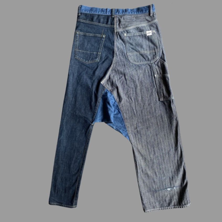 Comme des Garcons SS13 Runway Drop Crotch Asymmetric Two tone Jeans Size US 32 / EU 48 - 7 Thumbnail