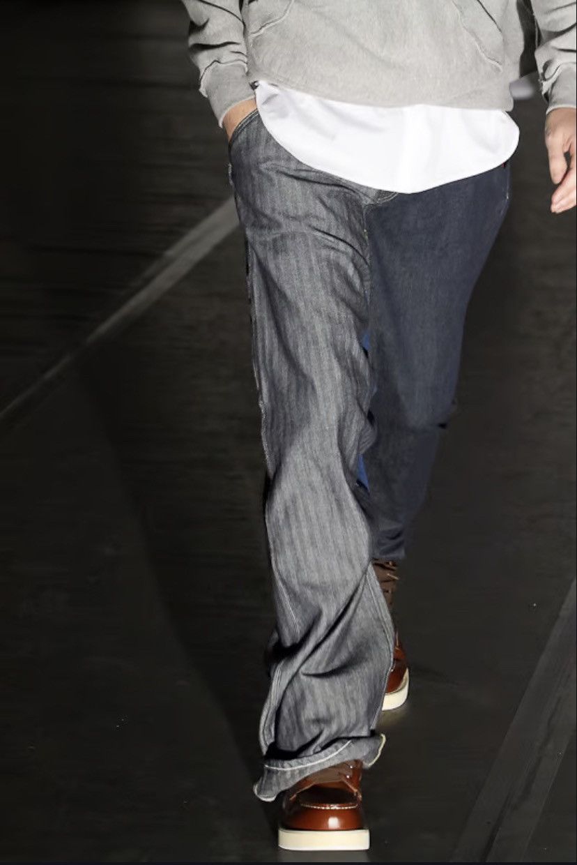 Comme des Garcons SS13 Runway Drop Crotch Asymmetric Two tone Jeans Size US 32 / EU 48 - 2 Thumbnail